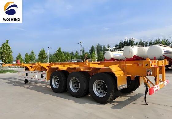 Mechanische ophanging skeletcontainer aanhangwagen voor 20ft 40ft 45ft containers