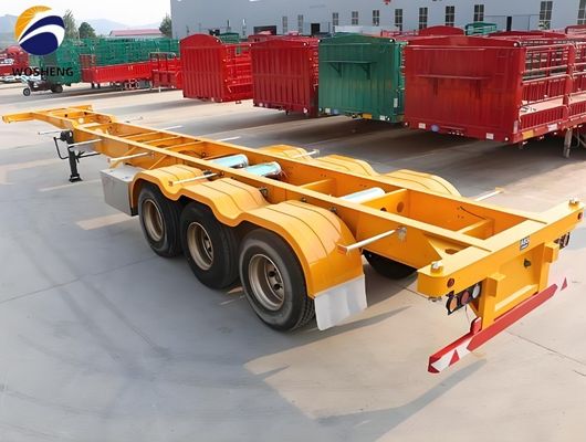 Mechanische ophanging skeletcontainer aanhangwagen voor 20ft 40ft 45ft containers
