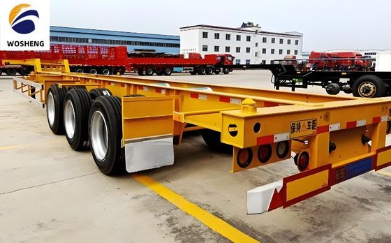Mechanische ophanging skeletcontainer aanhangwagen voor 20ft 40ft 45ft containers