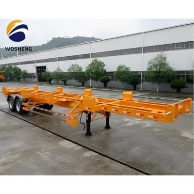 20ft 40ft 45ft staal skeletcontainer Semi-trailer voor haven zware lading capaciteit