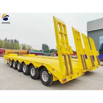 Mechanische ophanging laagbed vrachtwagen halve aanhangwagen met mechanische ladder voor Zimbabwe