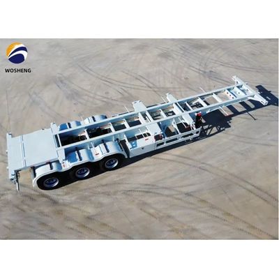 20ft 40ft 45ft staal skeletcontainer Semi-trailer voor haven zware lading capaciteit