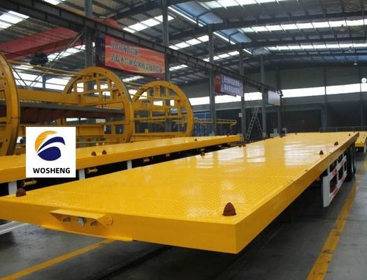 40 tot 80 ton capaciteit platgelegen halfrol 3 4 assen 12R22.5 banden staal materiaal