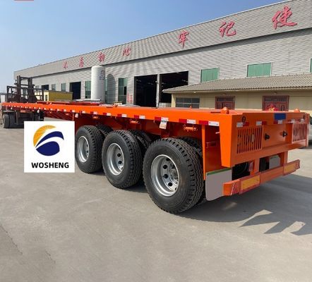 40 tot 80 ton capaciteit platgelegen halfrol 3 4 assen 12R22.5 banden staal materiaal