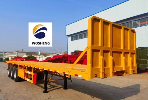 40 tot 80 ton capaciteit platgelegen halfrol 3 4 assen 12R22.5 banden staal materiaal