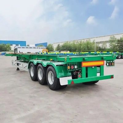 Q345B Hoogte 500 mm 20FT 40FT Container Chassis Skelet Halve aanhanger voor vervoer