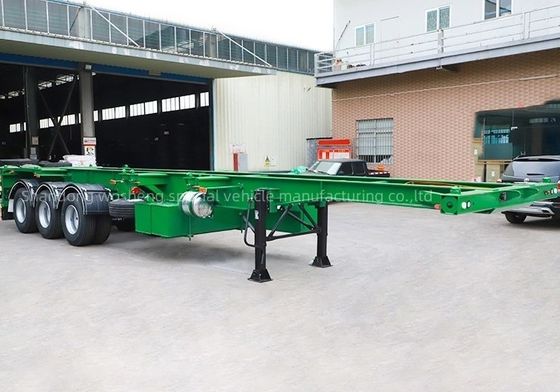 Q345B Hoogte 500 mm 20FT 40FT Container Chassis Skelet Halve aanhanger voor vervoer