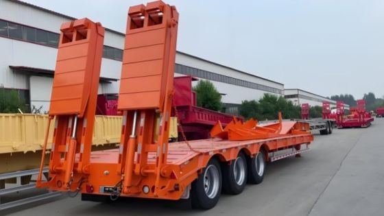 3 assen Lowbed Lowboy Semi-trailer met Dual Line Braking System en 16000x2500x1100mm
