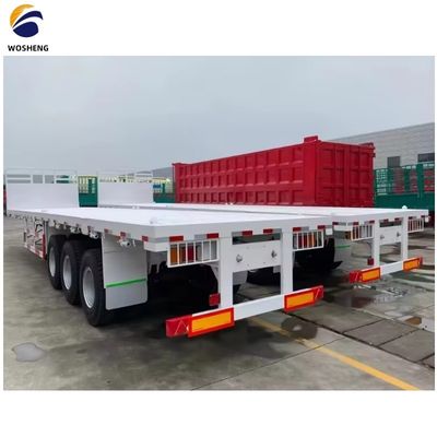 Direct verkopen van 3 assen platbed semi-trailers platbed container trailer band 12R22.5