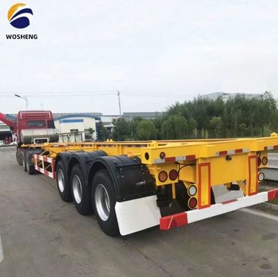 Transport 40ft Container wosheng 3 Axis Skeleton Semi-trailer met Container Lock