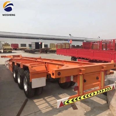 Transport 40ft Container wosheng 3 Axis Skeleton Semi-trailer met Container Lock