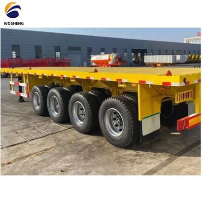 4 as Container Truck Semi-trailer 20ft 40ft Flatbed Trailer met 12R22.5 banden
