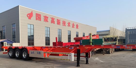 12400x2500x1550mm Chinese aanpassing Skeleton Semi-trailer voor container