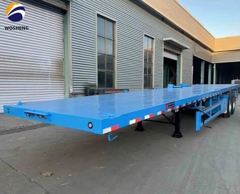 Staal Max Payload 20T-80T Container Trailer Flatbed Semi Trailer met staal door Wosheng