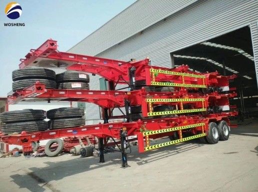 12400x2500x1550mm Chinese aanpassing Skeleton Semi-trailer voor container