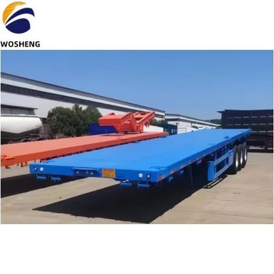 Staal Max Payload 20T-80T Container Trailer Flatbed Semi Trailer met staal door Wosheng