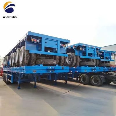 Staal Max Payload 20T-80T Container Trailer Flatbed Semi Trailer met staal door Wosheng