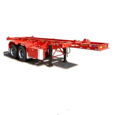 40ft 20ft Tri-Axle Container Trailer Skelet Trailer met Heavy Duty Landing Gear 28t