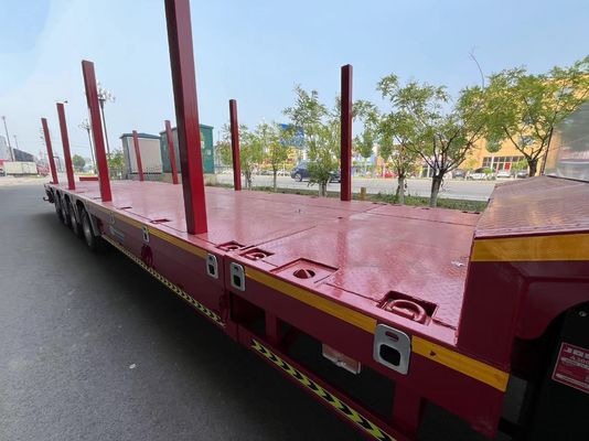 40ft container hout-staalbuis transport half-aanhanger met afneembare stalen stapel