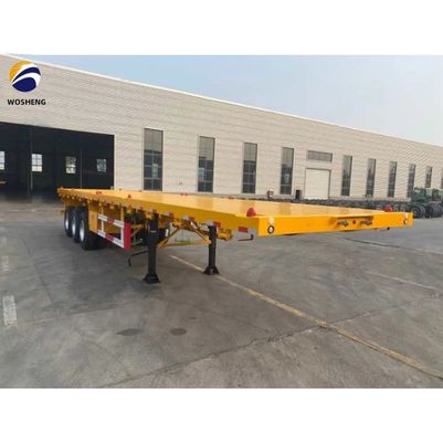 3 4 5 Assen 20FT 40FT Semi-trailer Tare Gewicht 20T-80T 20FT Flatbed Semi Truck Trailer