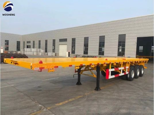 3 4 5 Assen 20FT 40FT Semi-trailer Tare Gewicht 20T-80T 20FT Flatbed Semi Truck Trailer