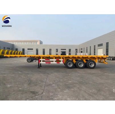 3 4 5 Assen 20FT 40FT Semi-trailer Tare Gewicht 20T-80T 20FT Flatbed Semi Truck Trailer