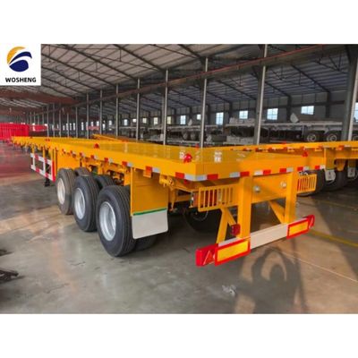 12500x2500x1600-3100mm Halve aanhangwagen voor container 30-70t zware platbed aanhangwagen