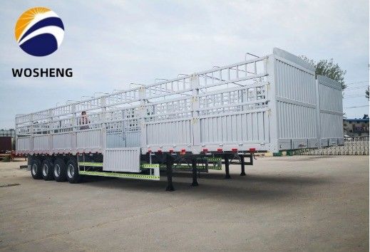 3 as 40-80 ton vrachtvervoershek Halve aanhangwagen met zwaar landingsgestel 28t