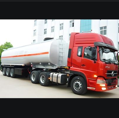 Carbon Steel 42cbm Diesel Oil Fuel Tanker Semi-trailer met maximale lading 30000 kg