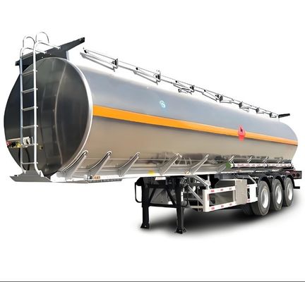 Direct verkoop 42cbm roestvrij staal brandstoftank Halve aanhangwagen met 28 ton landingsgestel