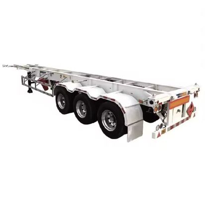 3 assen Container Transport Chassis voor vrachtwagen 20/40/45 Voeten Staal Skelet Halve Aanhanger