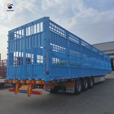 Gepersonaliseerde 3 assen 20-50T hoge hek halve trailer voor vee vee koe van Wosheng