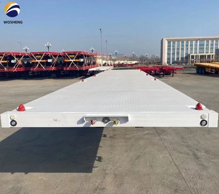 3 As 4 As Container Flatbed Truck Halve aanhanger voor het vervoer van 20ft 40ft Container