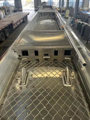 Direct verkoop 42cbm roestvrij staal brandstoftank Halve aanhangwagen met 28 ton landingsgestel