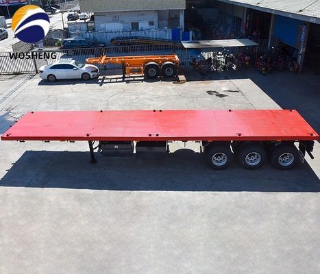 Semi-trailer voor 20ft 40ft Container Flatbed Truck 12400x2610x1550mm of Aanpassing
