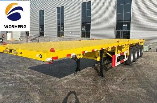 Semi-trailer voor 20ft 40ft Container Flatbed Truck 12400x2610x1550mm of Aanpassing