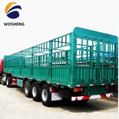 Gepersonaliseerde 3 assen 20-50T hoge hek halve trailer voor vee vee koe van Wosheng