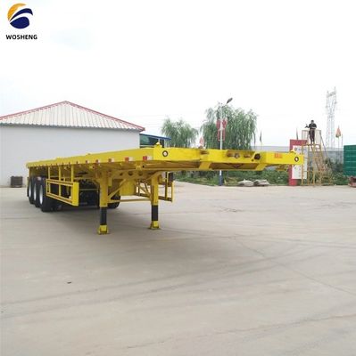 Professionele 3-assige 40ft flatbed container vrachtwagen aanhanger met een laadcapaciteit van 50 ton