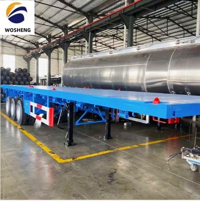 3 Achselige platte half-aanhanger voor 20 of 40 voet containertransport 9.0-22.5
