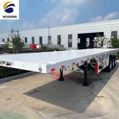 3 Achselige platte half-aanhanger voor 20 of 40 voet containertransport 9.0-22.5