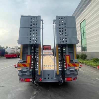 Luchtophanging 3 assen 40-80 ton staal laagbed half-aanhanger voor graafmachines en dozers