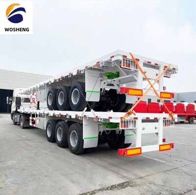 3 Achselige platte half-aanhanger voor 20 of 40 voet containertransport 9.0-22.5