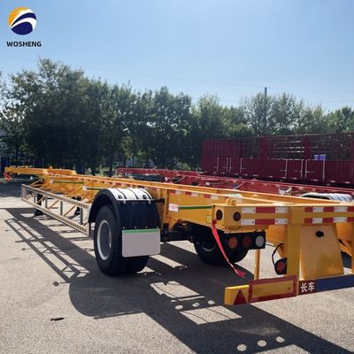 Tare Gewicht 6500kgs 2 Assen Skelet Trailer voor 20ft 40ft 45ft Shipping Container