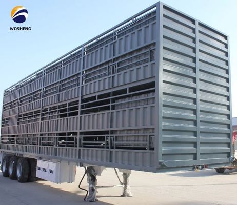3 assen 20-60tons High Fence Semi-trailer met SAF Two Speed 28t Heavy Duty Landing Gear