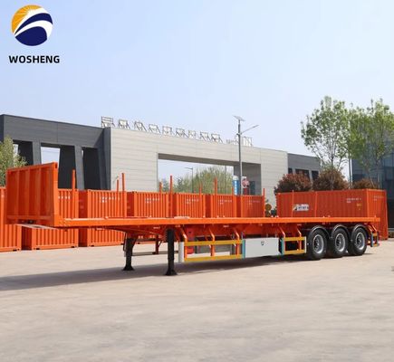 Transportplatform voor het transport van hout met drie assen
