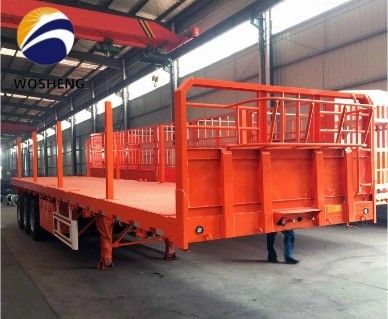 Transportplatform voor het transport van hout met drie assen