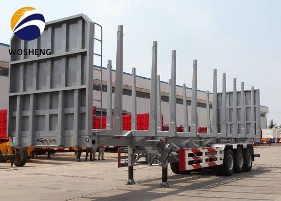 Transportplatform voor het transport van hout met drie assen