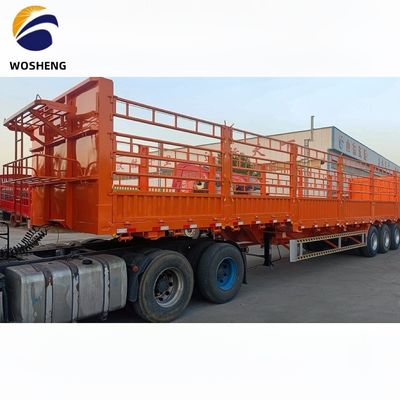 3 assen 50 ton hek half-aanhanger voor groenten en vee met een hoge draagcapaciteit