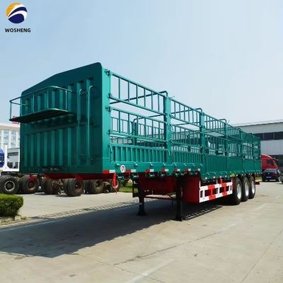 50T capaciteit 3 As 12,4m Zijdekant hek Semi-trailer Aanpasbaar en klassiek type