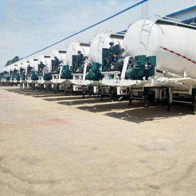 3 Assen Aluminium legering Cement Pneumatische tank Halve aanhangwagen Brandstof tank Truck aanhangwagens